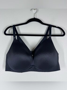 Cacique Invisible Backsmoother Lightly Lined Full Coverage No-Wire Bra Black 40D